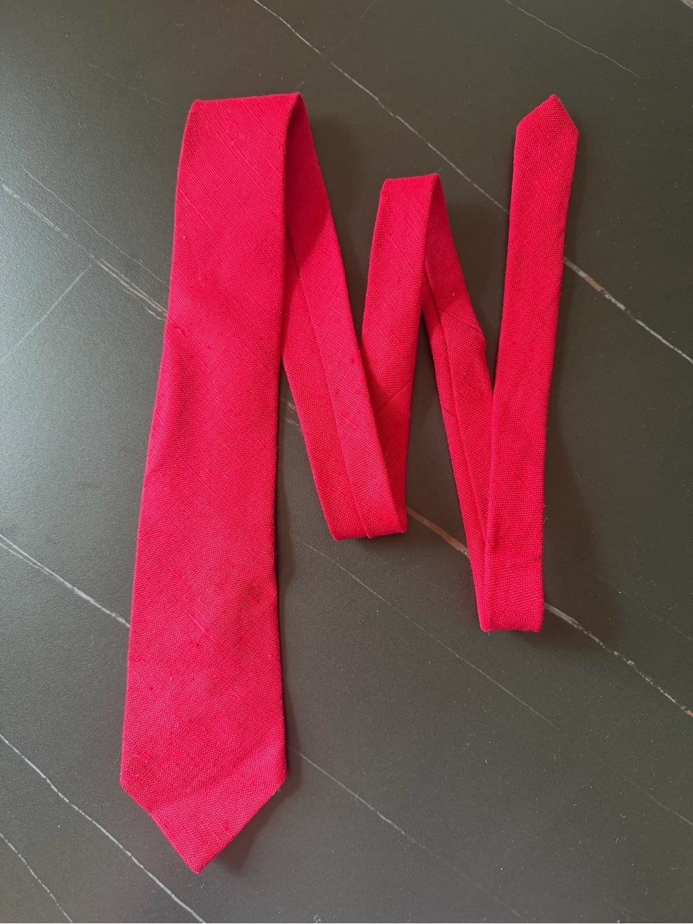 Rooster Bright Red Textured Tie